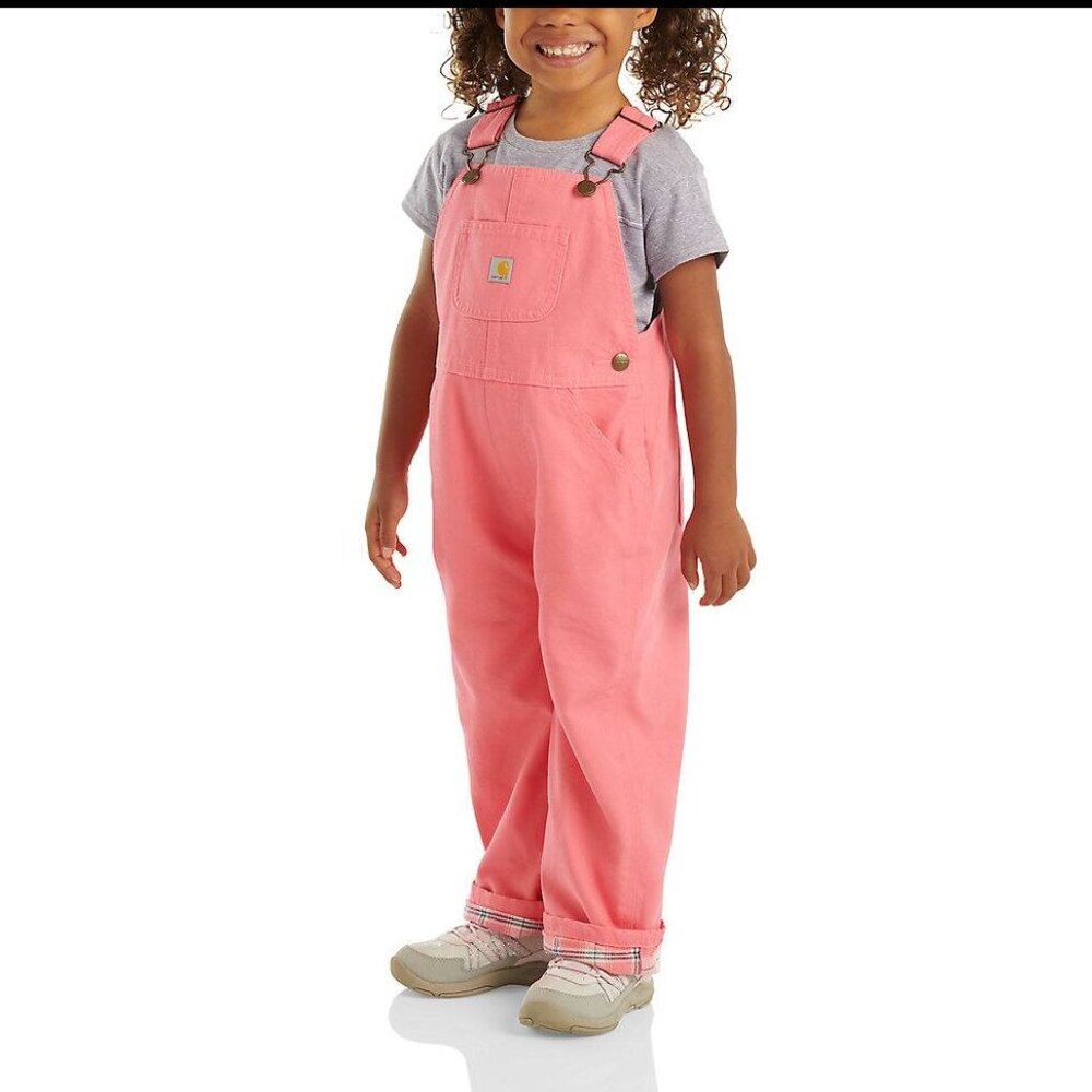 💗 Carhartt Baby Overalls | Size 6M | Bright Pink 100% Cotton | Like New